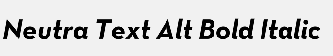 Neutra Text Alt Bold Italic